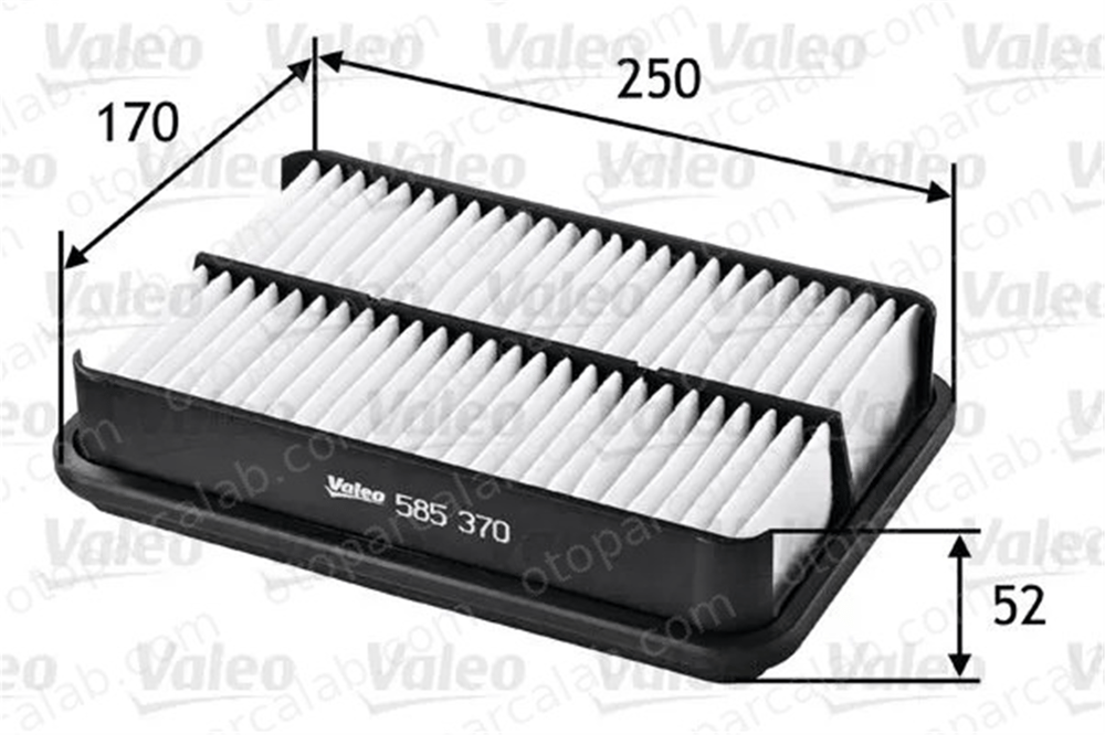 VALEO 585370 Hava Filtresi MITSUBISHI ASX OUTLANDER II J1780135020 1780135020