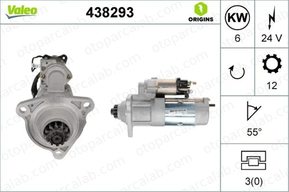 VALEO 596005 Marş Dinamosu IVECO STRALIS II VOLVO FL6 500023756 A0061511501