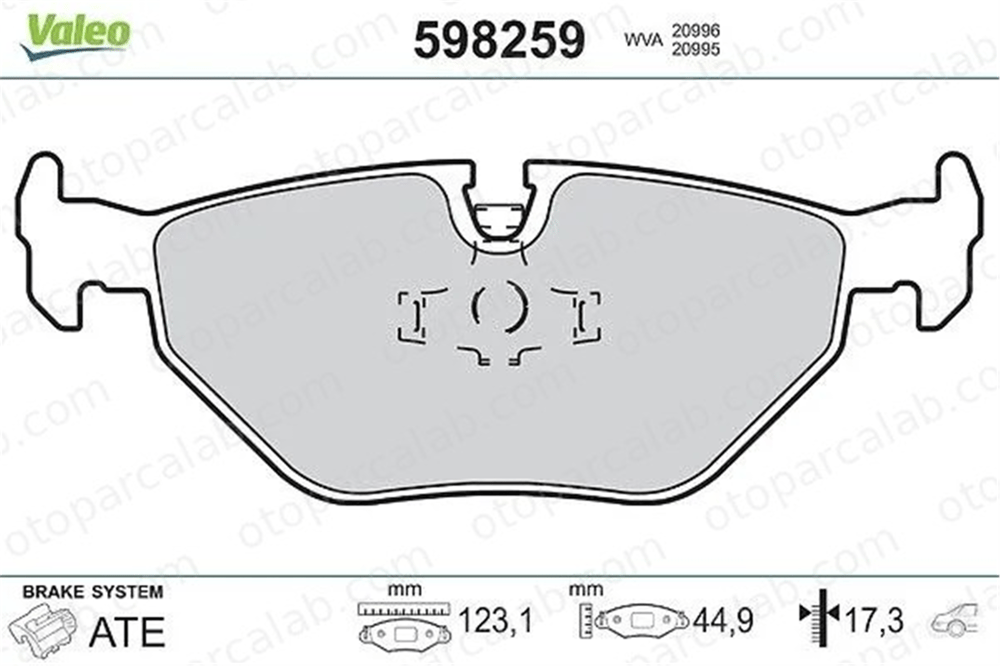 VALEO 598259 Fren Disk Balata Arka BMW 5 5 Touring 34211159814 1157044