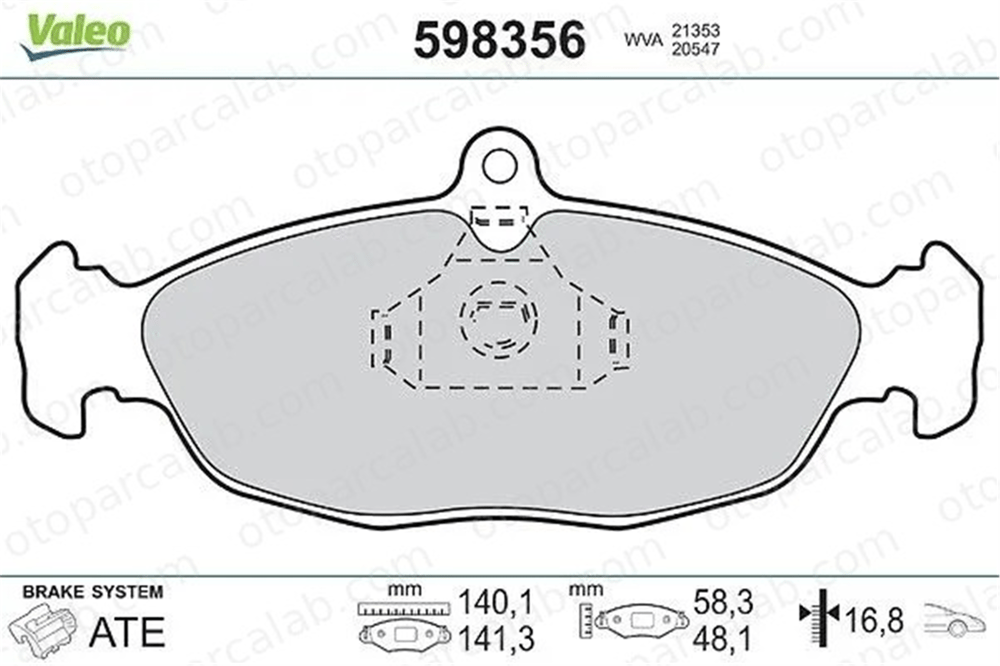 VALEO 598356 Fren Disk Balata Ön OPEL ASTRA F Station wagon ASTRA F 90421736 11046948372