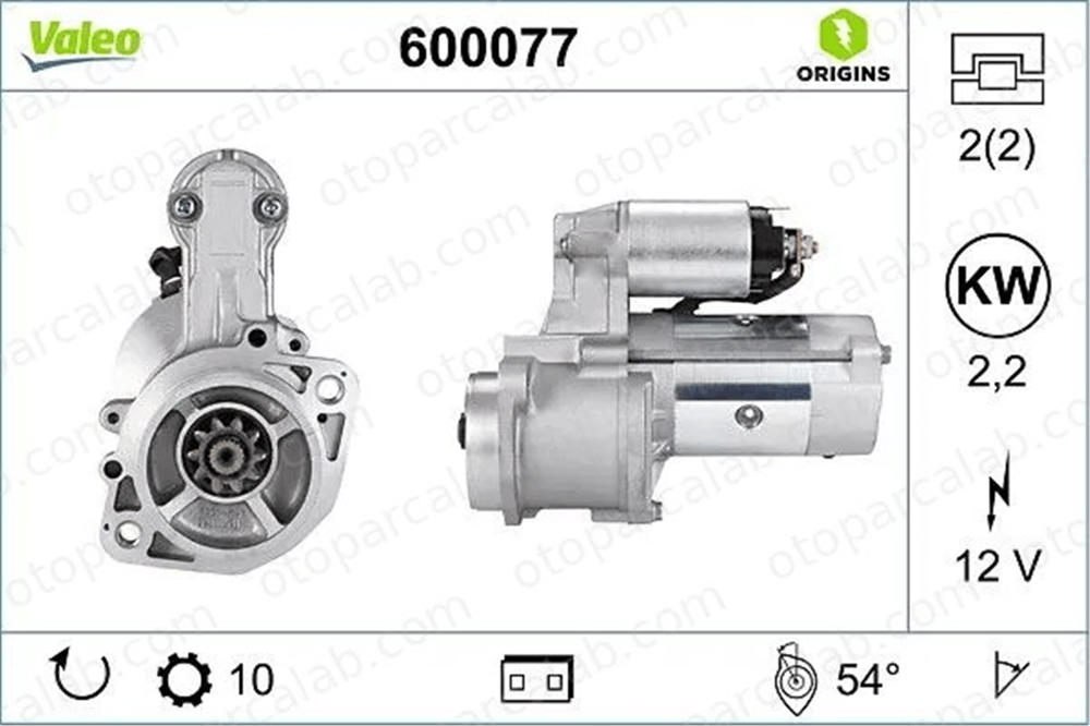 VALEO 600077 Marş Dinamosu HYUNDAI H-1 / STAREX Minibüs/Otobüs H-1 Panelvan/Van 361004A000 361004A010