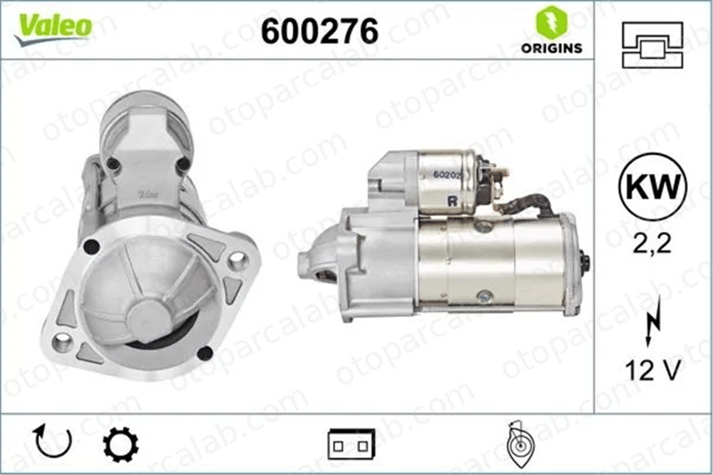 VALEO 600276 Marş Dinamosu HYUNDAI H-1 / STAREX Minibüs/Otobüs H-1 Panelvan/Van 3610042300