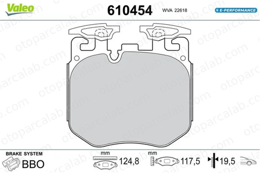 VALEO 610454 Fren Disk Balata Ön BMW 5 5 Touring 610454 34106874431