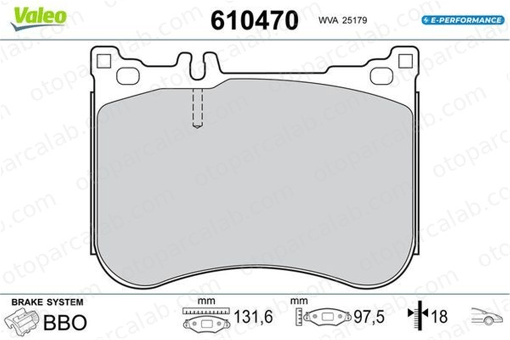 VALEO 610470 Fren Disk Balata Ön MERCEDES-BENZ S-SERISI CLS 610470 A0064208820