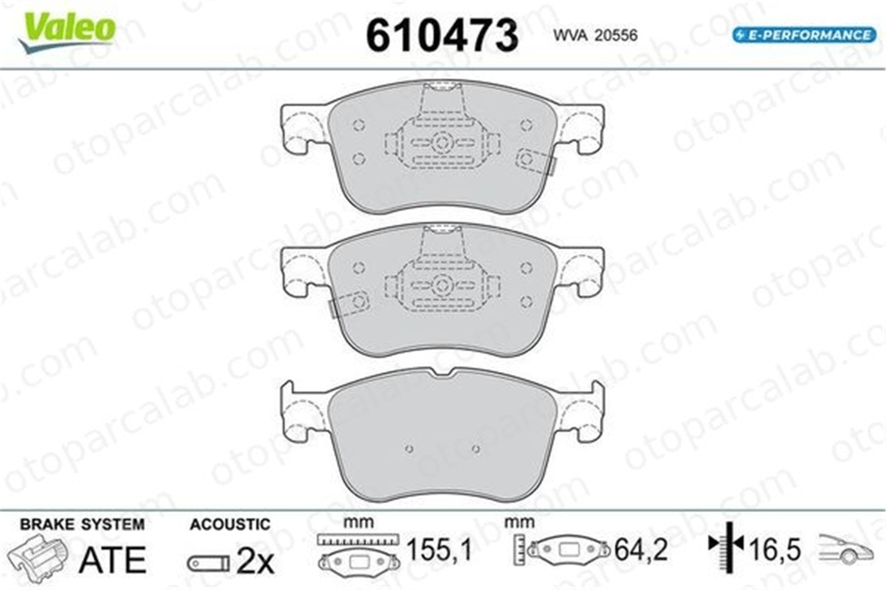 VALEO 610473 Fren Disk Balata Ön FORD FOCUS IV FOCUS IV Turnier 610473 2209149