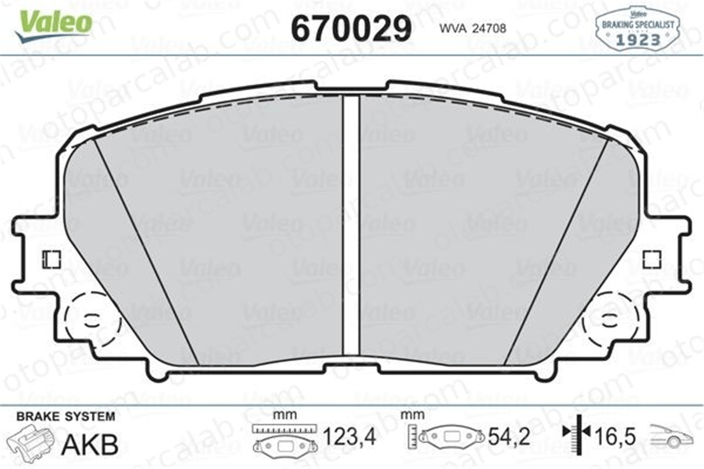 VALEO 670029 Fren Disk Balata Ön TOYOTA YARIS 446552270 446552240