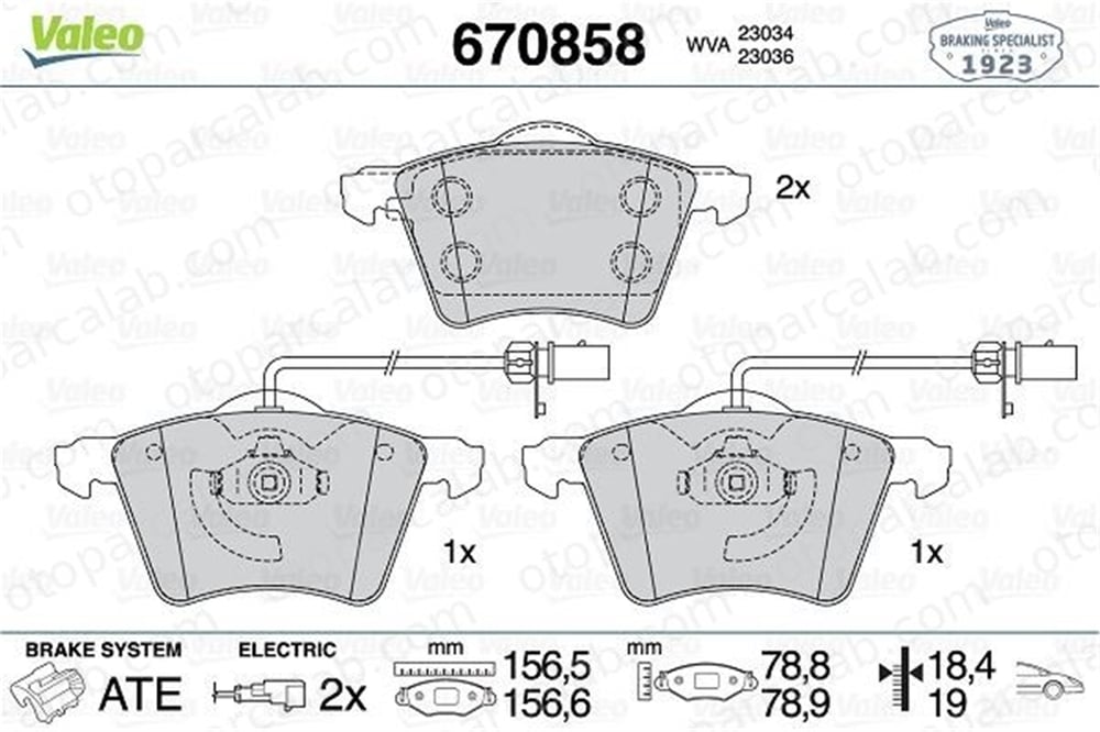VALEO 670858 Fren Disk Balata Ön VW TRANSPORTER T4 Minibüs/Otobüs TRANSPORTER T4 Panelvan/Van 7D0698151A