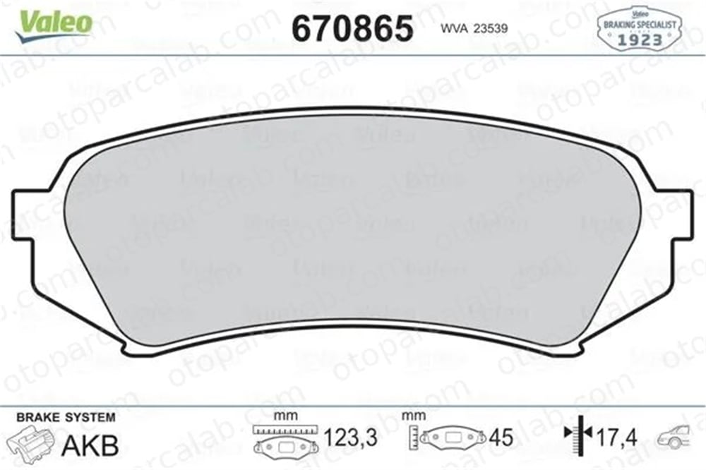 VALEO 670865 Fren Disk Balata Arka TOYOTA LAND CRUISER 100 LEXUS LX 446660070 446660110