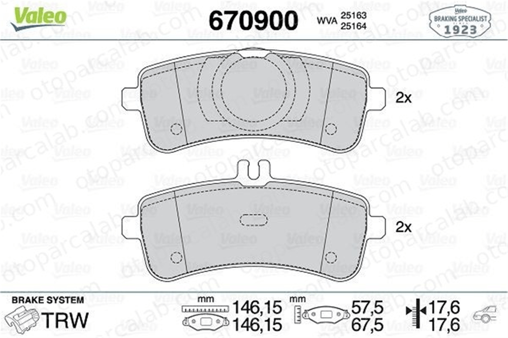 VALEO 670900 Fren Disk Balata Ön MERCEDES-BENZ AMG GT SL 4203700 0004203700