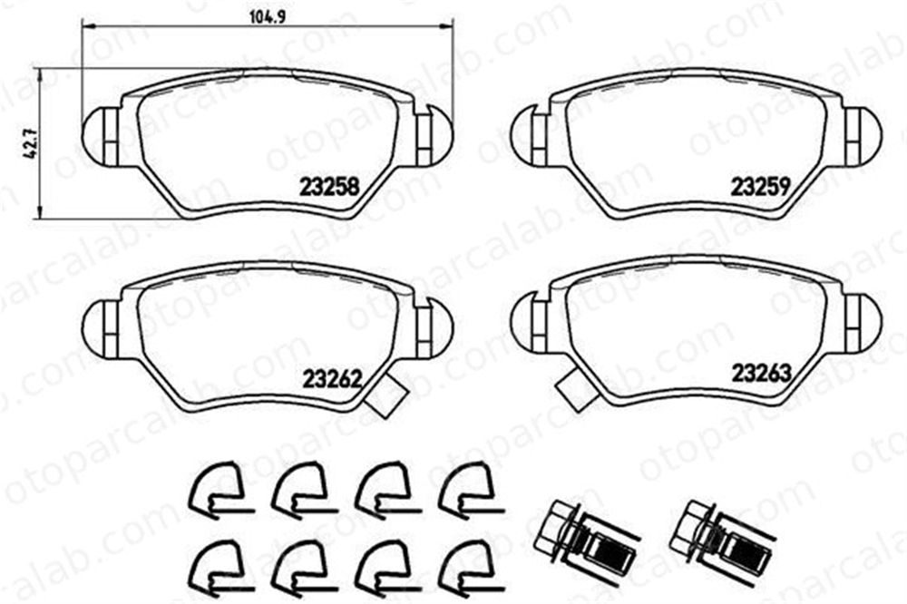 VALEO 670926 Fren Disk Balata Arka OPEL ASTRA G Station wagon ASTRA G Sedan 1605093 9198598