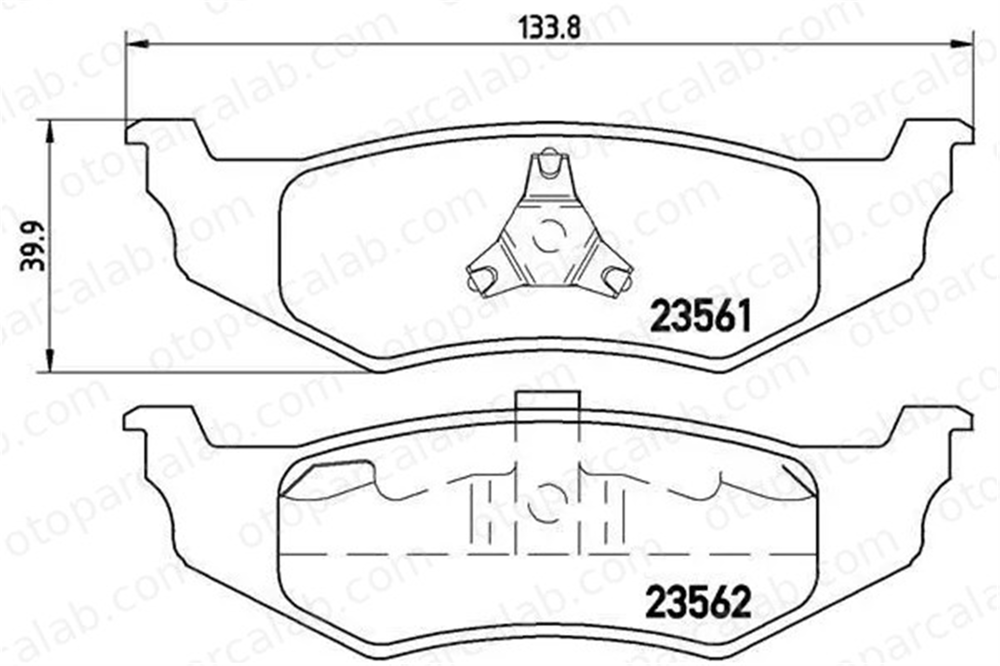 VALEO 670965 Fren Disk Balata Arka CHRYSLER PT CRUISER NEON 5011631AA 363700411010
