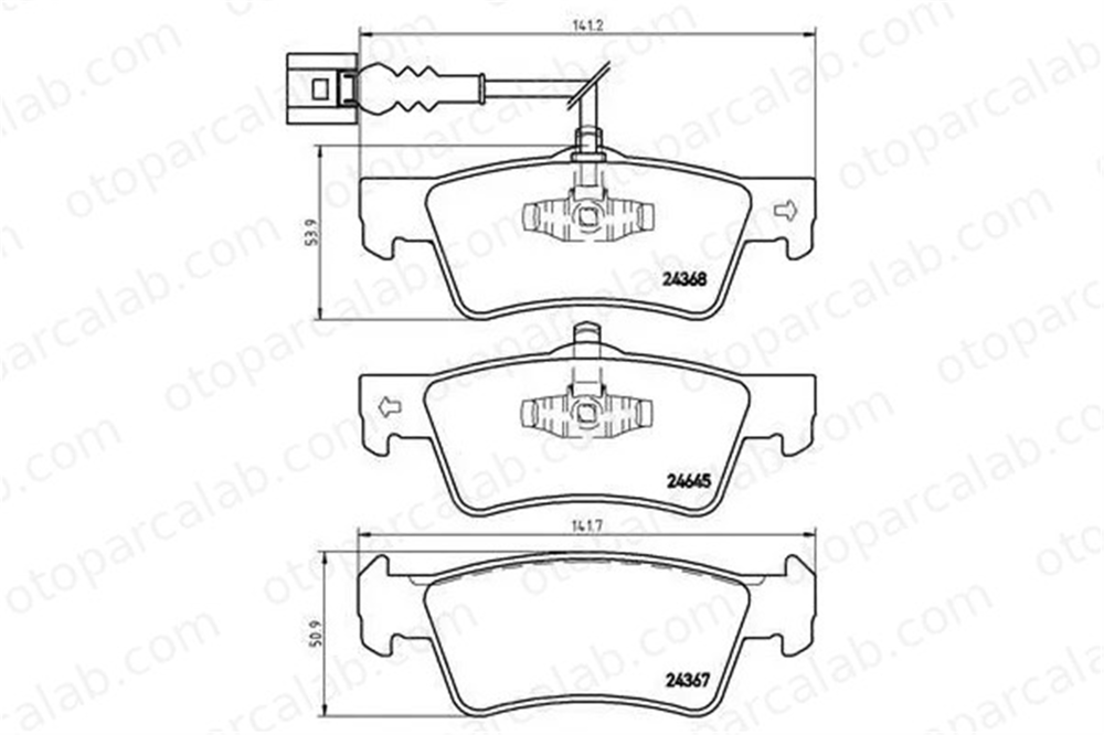 VALEO 670967 Fren Disk Balata Arka VW MULTIVAN T5 TRANSPORTER T5 Minibüs/Otobüs 7H8698451