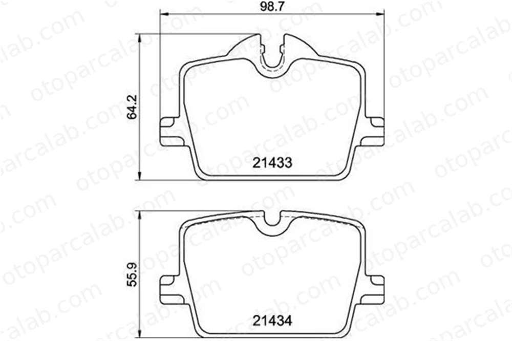VALEO 671172 Fren Disk Balata Arka BMW 3 3 Touring 34206888832 34206888831
