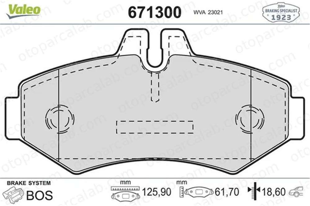 VALEO 671300 Fren Disk Balata Arka MERCEDES-BENZ G-SERISI SPRINTER 3-t Panelvan/Van 4209720 0004209720