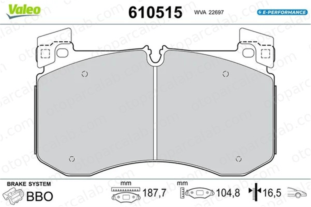 VALEO 671594 Fren Disk Balata Ön MERCEDES-BENZ GLE GLE Coupe 4205002 4204603
