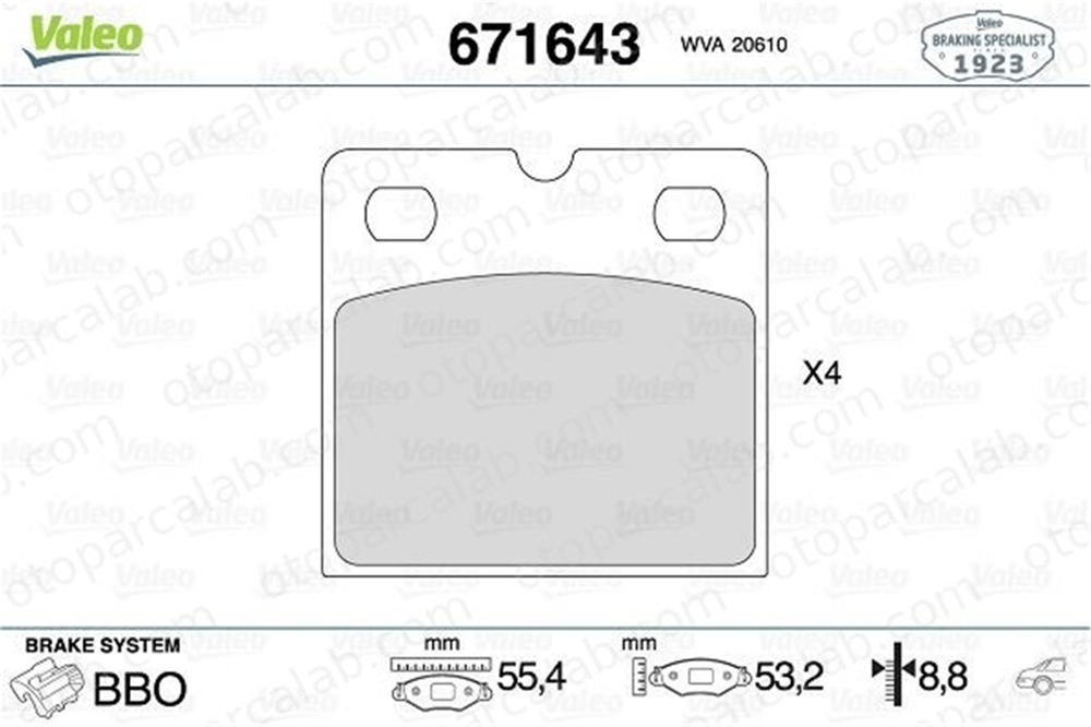 VALEO 671643 Fren Disk Balata Arka AUDI R8 JAGUAR F-TYPE Cabrio 420698451A 4G432C562BA