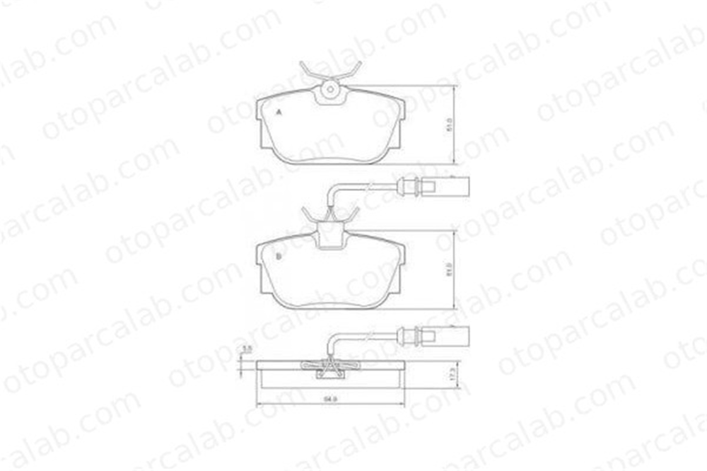 VALEO 671714 Fren Disk Balata Arka VW TRANSPORTER T4 Minibüs/Otobüs TRANSPORTER T4 Panelvan/Van 7D0698451J 7D0698451C