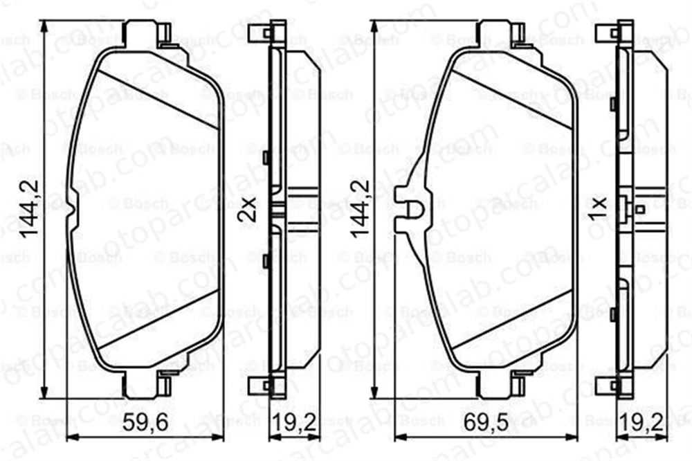 VALEO 671774 Fren Disk Balata Ön MERCEDES-BENZ C-SERISI CLA Coupe A0004209703 A0004208700