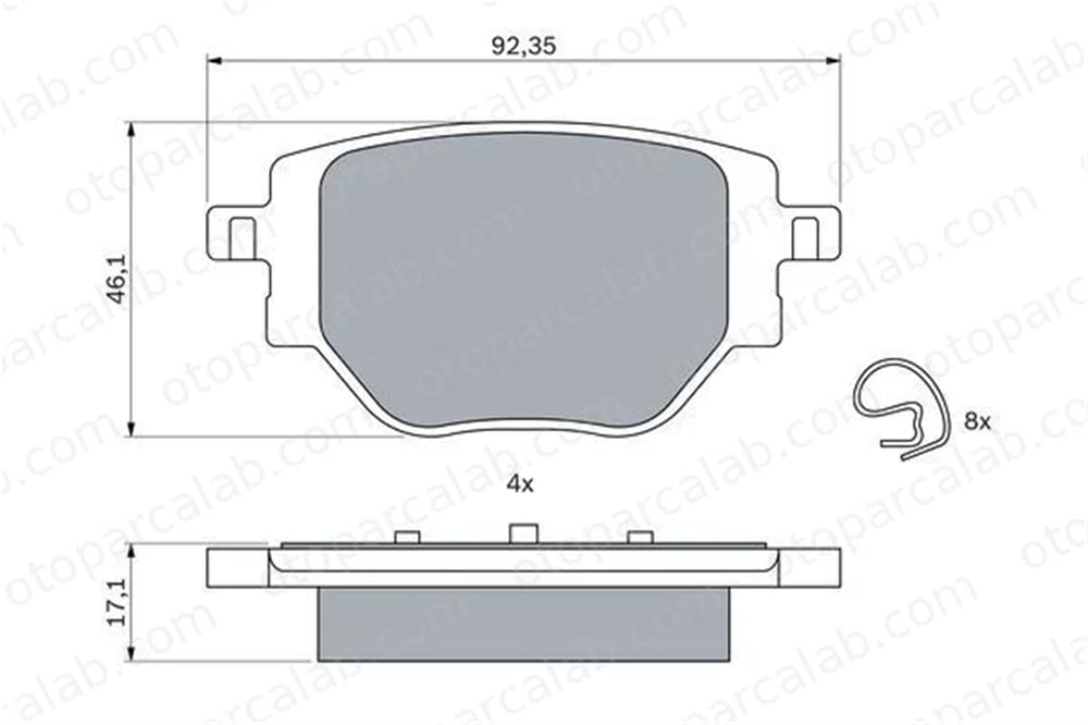 VALEO 671864 Fren Disk Balata Arka PEUGEOT 208 II 2008 II 1681449980 1664737180