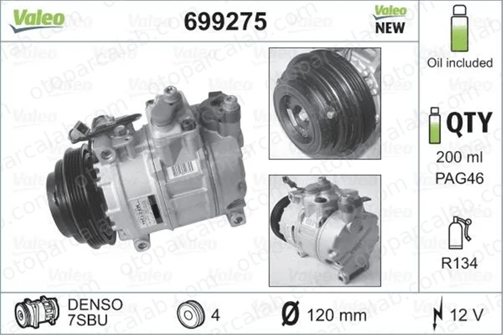VALEO 699275 Klima Kompresörü VW PASSAT B5 AUDI A4 B5 4B0260805C 4B0260805N