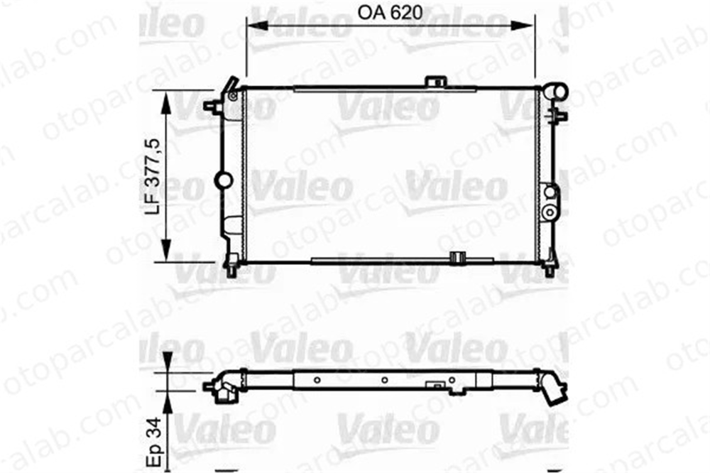 VALEO 731174 Su Radyatörü OPEL VECTRA A VECTRA A Hatchback 1300133 3096385