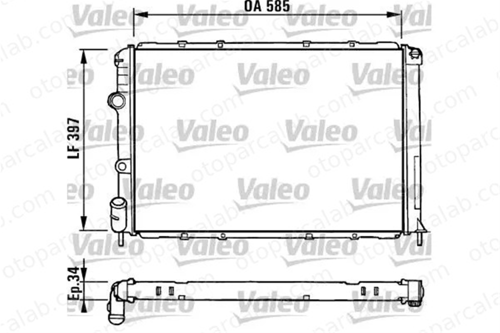 VALEO 731380 Su Radyatörü RENAULT MEGANE I MEGANE I Classic 7700838133 7701352605