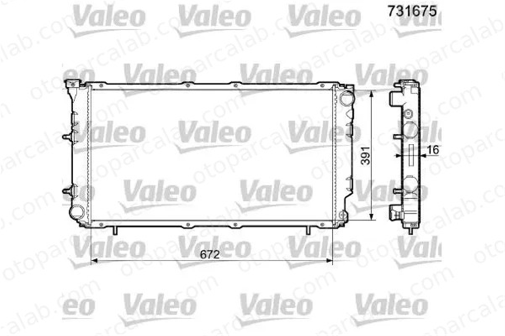 VALEO 731675 Su Radyatörü SUBARU LEGACY I LEGACY I Station wagon 19010 45199AA090