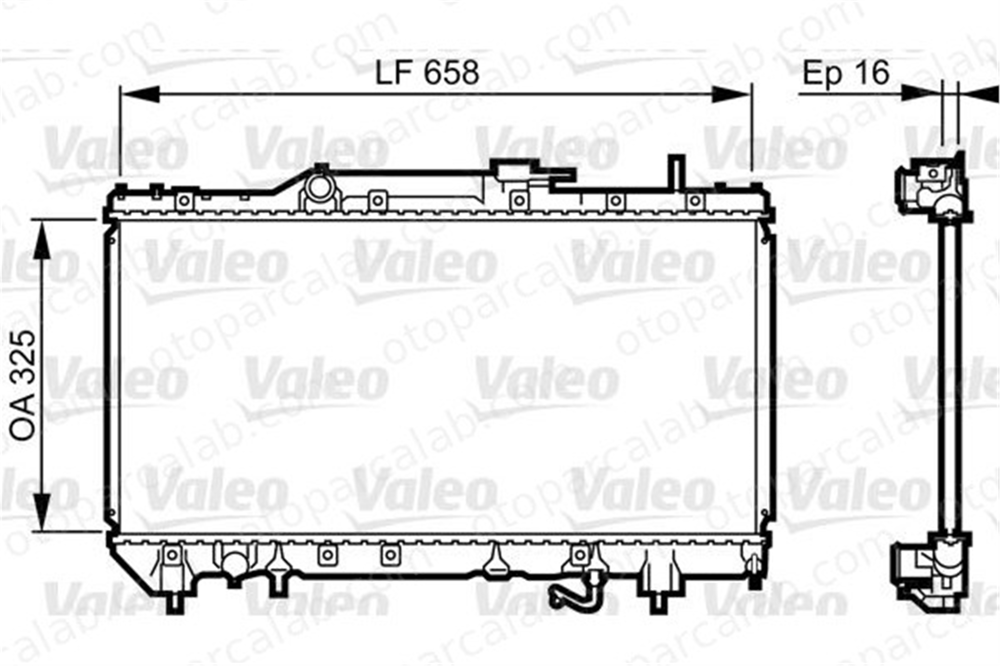 VALEO 731685 Su Radyatörü TOYOTA CARINA E VI Sedan CARINA E VI 1640002171 1640016460