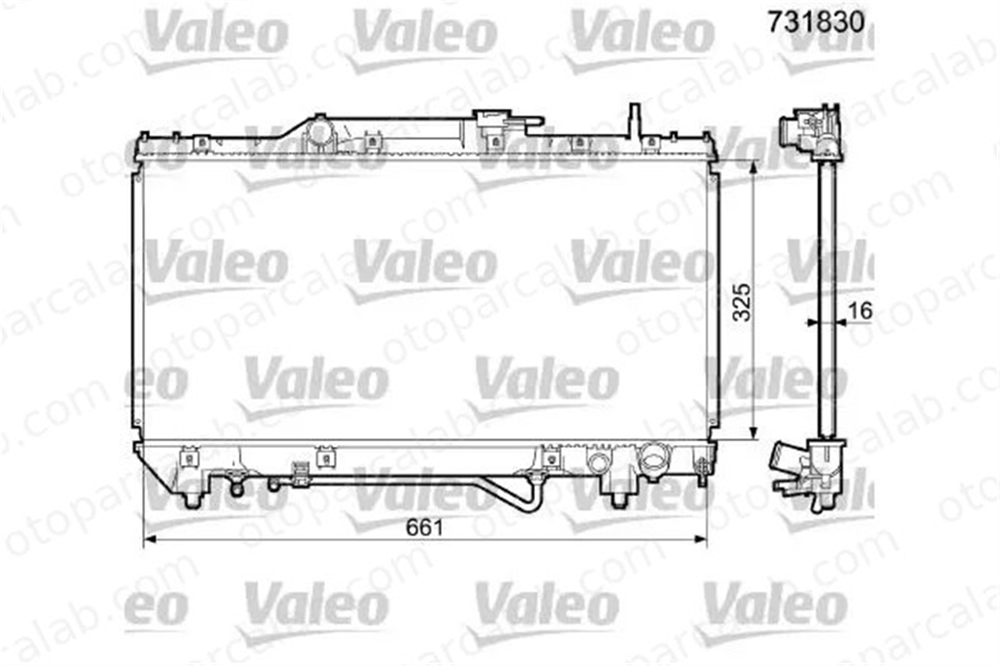 VALEO 731830 Su Radyatörü TOYOTA CARINA E VI Sedan CARINA E VI 1640003100 1640074790