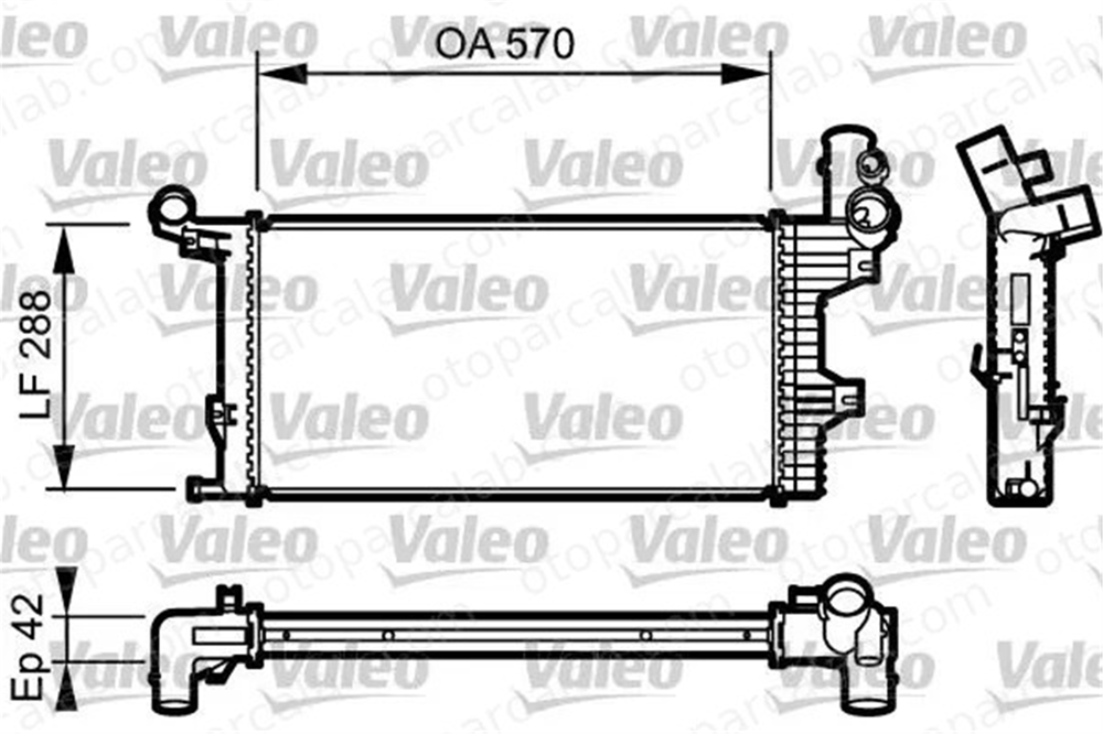 VALEO 732303 Su Radyatörü MERCEDES-BENZ ATEGO 2 ATEGO 387017879001 9735000903
