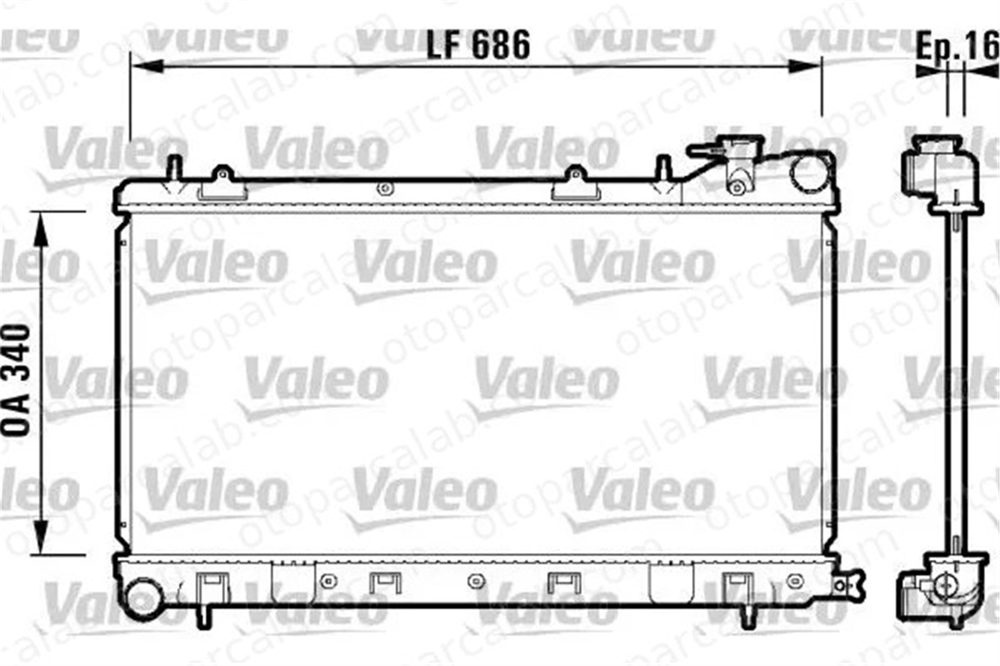 VALEO 732410 Su Radyatörü SUBARU IMPREZA Station wagon IMPREZA Sedan 19010 45111FA200