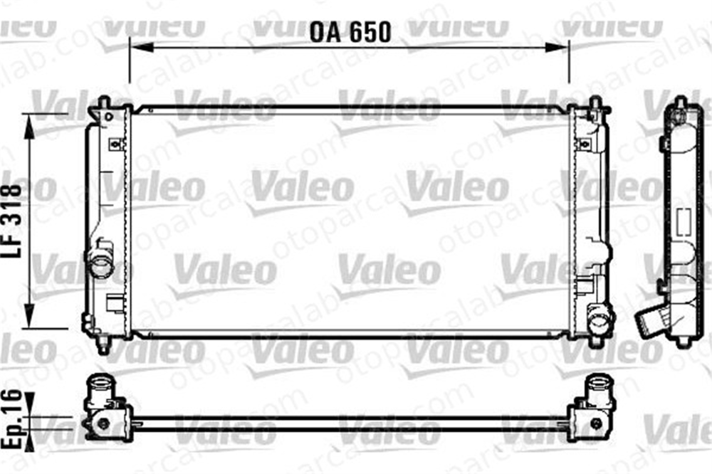 VALEO 732413 Su Radyatörü TOYOTA CELICA Coupe AURIS 1640022060