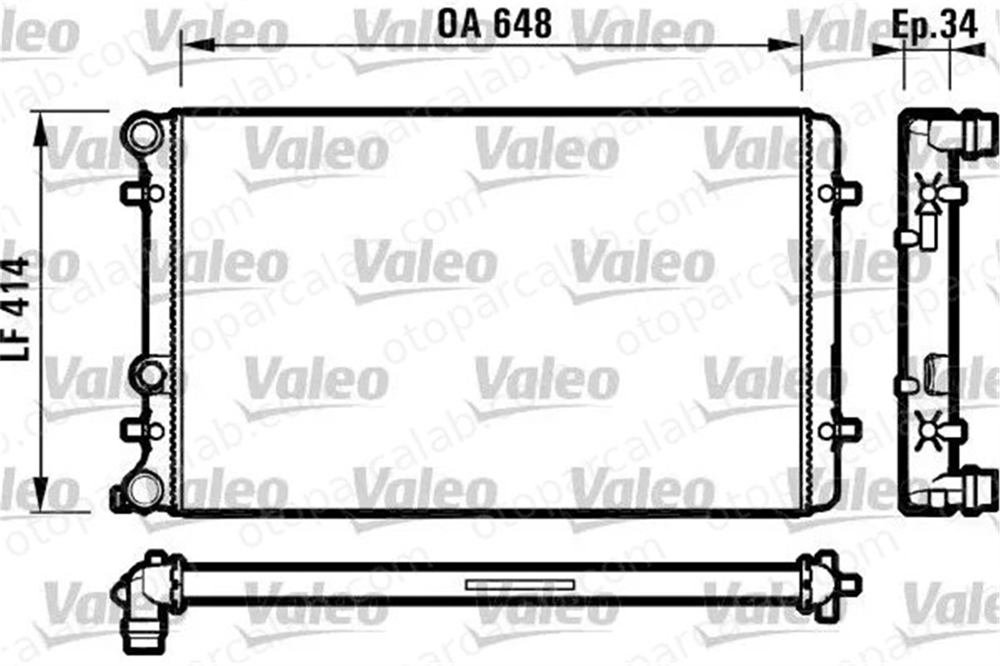 VALEO 732427 Su Radyatörü VW GOLF IV Variant GOLF IV 1J0121253S 1J0121253AB