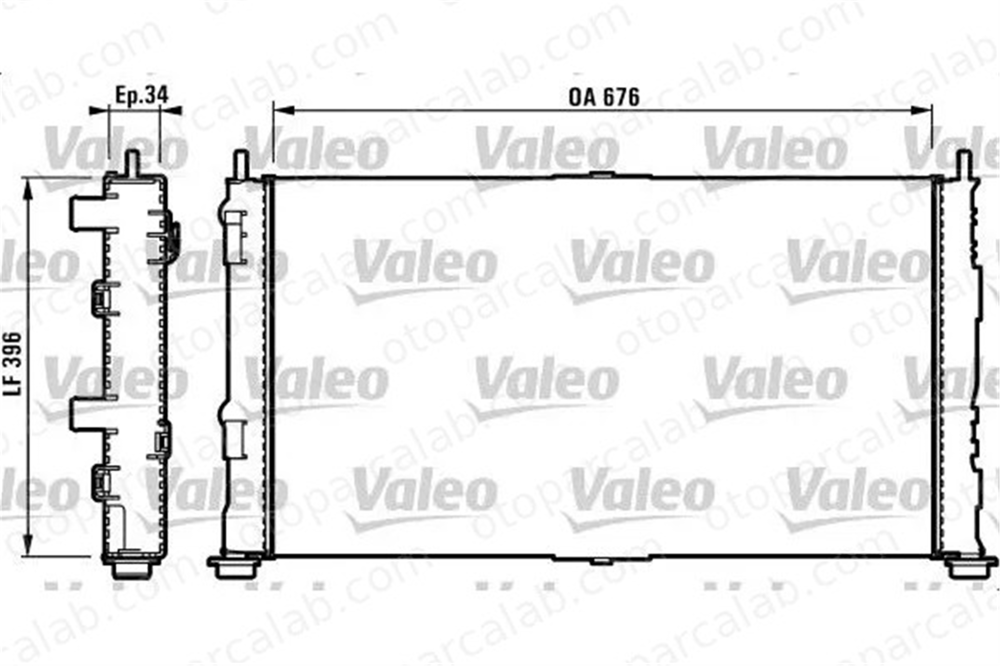 VALEO 732755 Su Radyatörü CHRYSLER SEBRING SEBRING Cabrio 5017619AA 5017620
