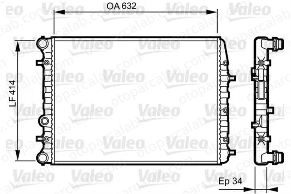 VALEO 732864 Su Radyatörü SEAT IBIZA III VW POLO 1300214 6LL121253