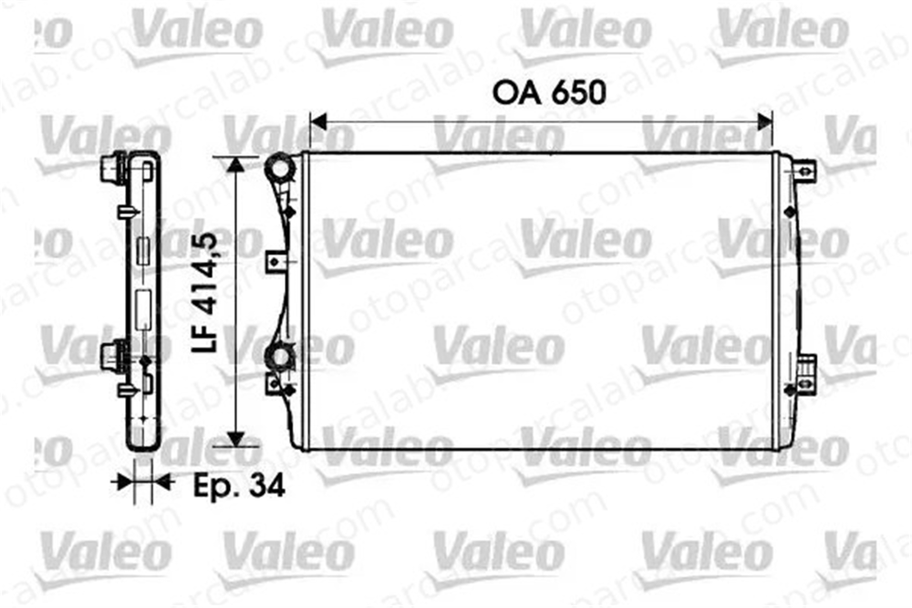 VALEO 732872 Su Radyatörü VW TOURAN SKODA YETI 5K0121253H 1K0121251AA