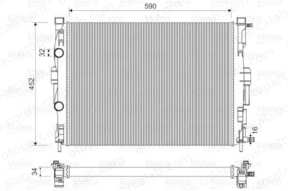 VALEO 732946 Su Radyatörü RENAULT MEGANE II MEGANE II Sedan 8200357536 7711135784