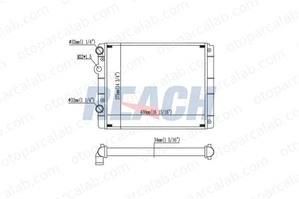 VALEO 732953 Su Radyatörü VW POLO III LUPO I 6N0121253AE 6N0121201