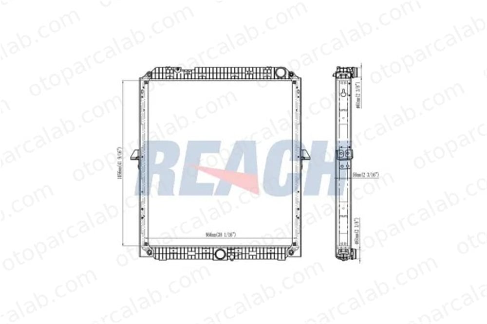 VALEO 733370 Su Radyatörü MERCEDES-BENZ AROCS ACTROS MP4 / MP5 9605002501 9605000901