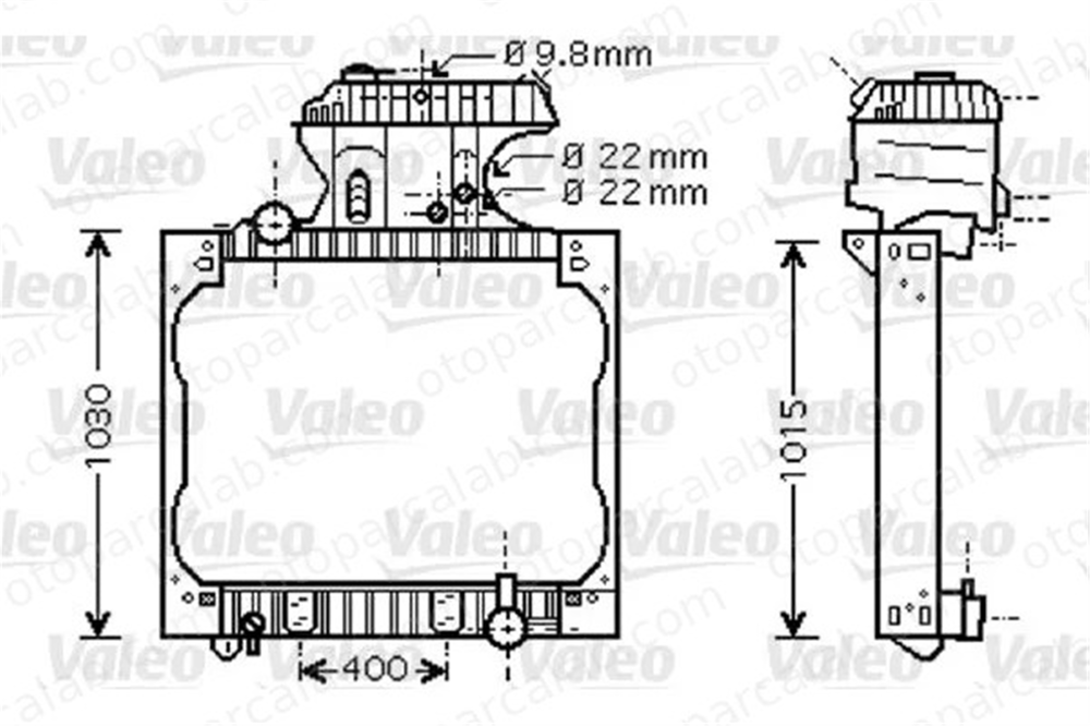 VALEO 733429 Su Radyatörü MAN F90 TGS I 81061016459 81061016477