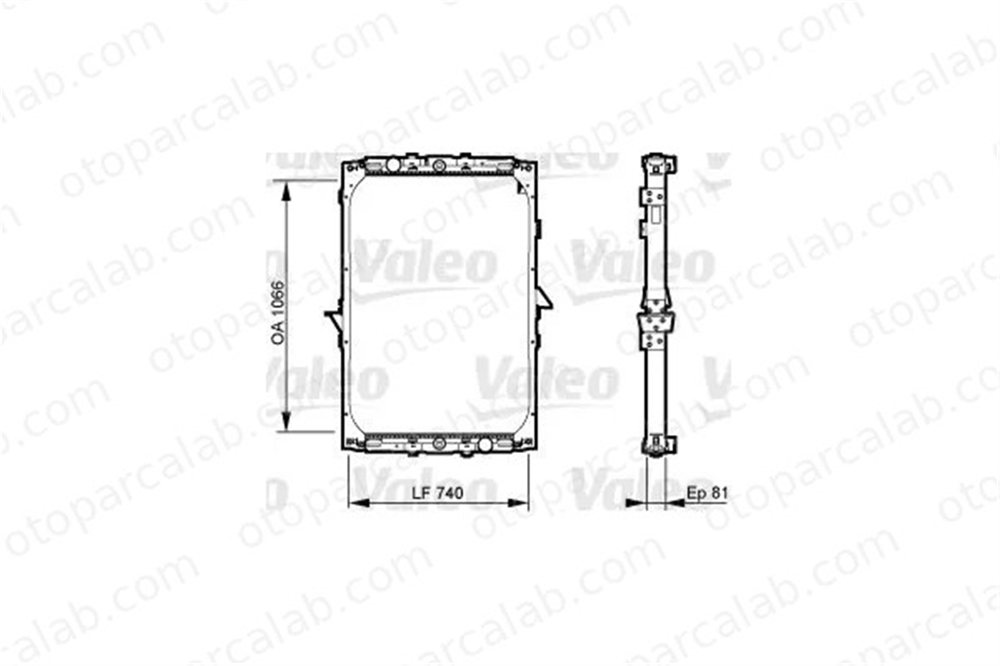 VALEO 733531 Su Radyatörü DAF XF II XD 1286208 1326966