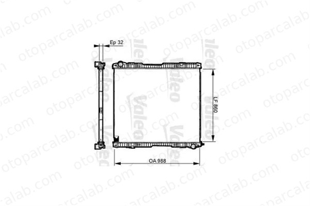 VALEO 733539 Su Radyatörü SCANIA R II P II 1527653 570485
