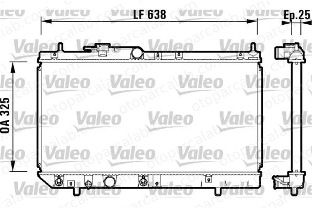 VALEO 734102 Su Radyatörü DAIHATSU APPLAUSE II Hatchback CHARADE IV Sedan 1640087F37000