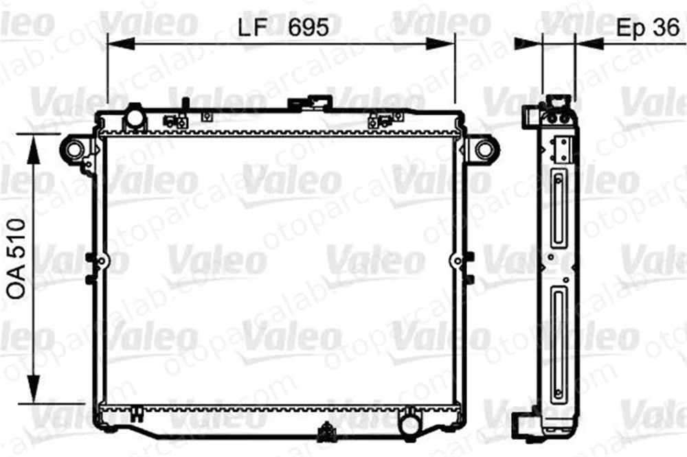 VALEO 734191 Su Radyatörü TOYOTA LAND CRUISER 100 1640066112 1640017380
