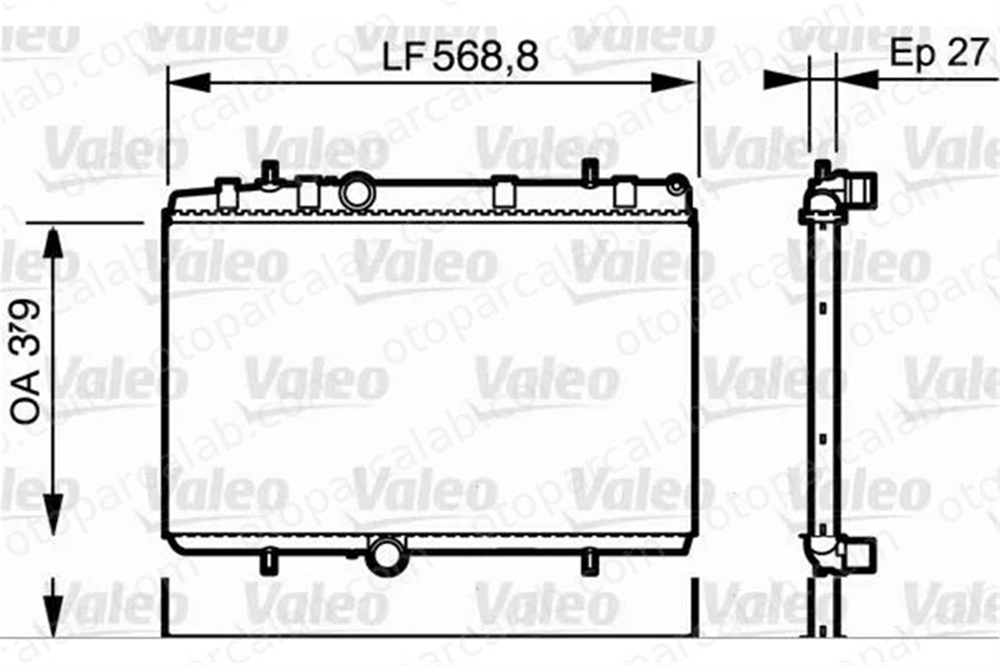 VALEO 734338 Su Radyatörü PEUGEOT PARTNER Kasa/büyük limuzin 308 I 1330K0 1330F5