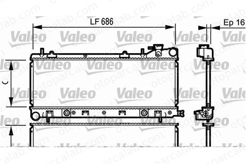 VALEO 734577 Su Radyatörü SUBARU IMPREZA Station wagon IMPREZA Sedan 1300299 45111FC340
