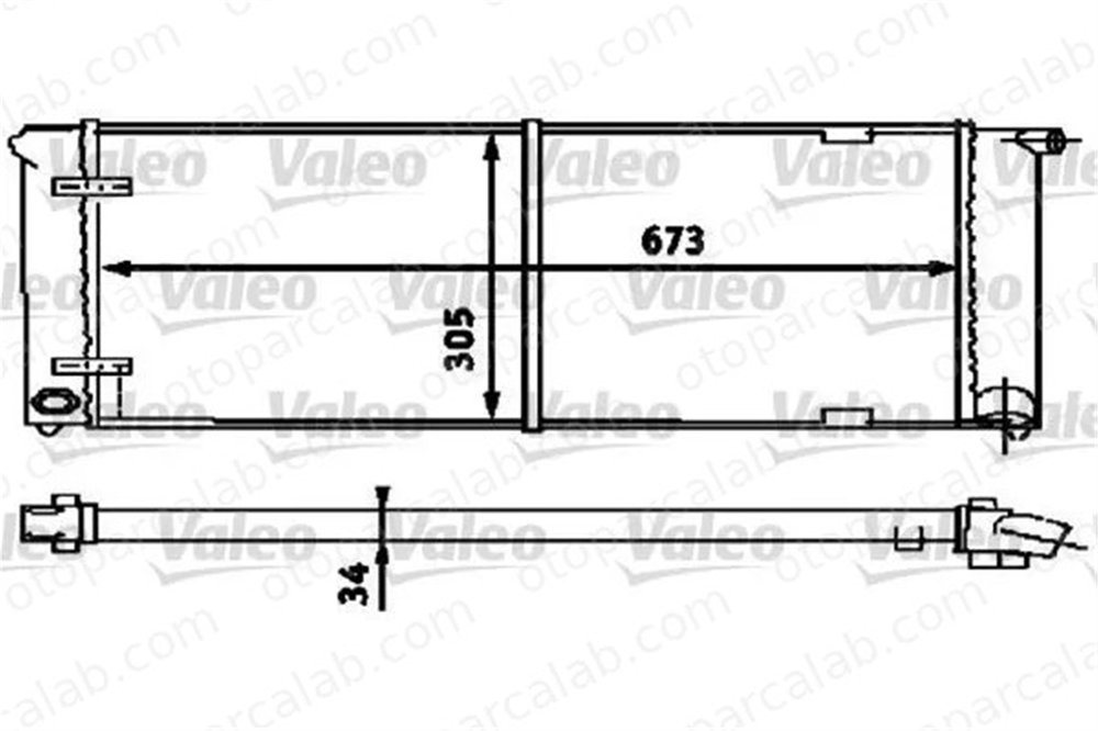 VALEO 734586 Su Radyatörü VW GOLF II JETTA II 191121253A 191121253F