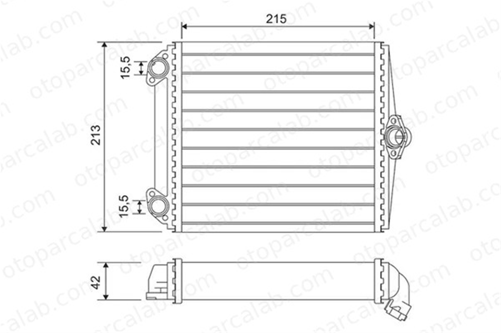 VALEO 734637 Kalorifer Radyatörü MERCEDES-BENZ 124 Sedan S-SERISI A0028355301 28355301