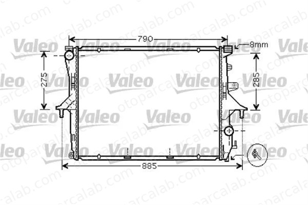 VALEO 734741 Su Radyatörü AUDI Q7 PORSCHE CAYENNE 7L6121253B 7L6121253A