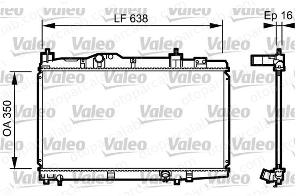 VALEO 734916 Su Radyatörü TOYOTA YARIS YARIS VERSO 164000N011 1640033080